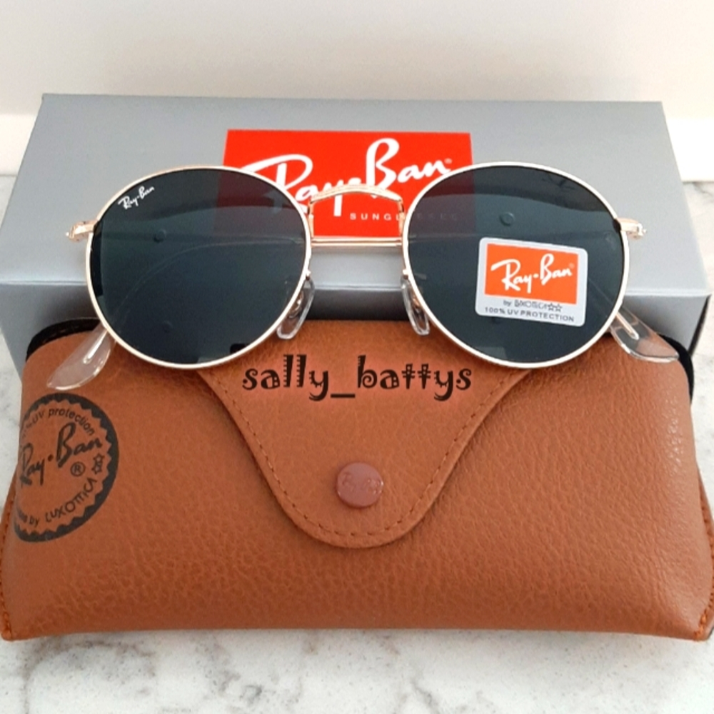 RayBan (Store Display) Round Metal Green Lenses RB3447 - Picture 4 of 14